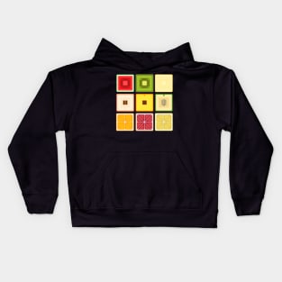 cubic fruits Kids Hoodie